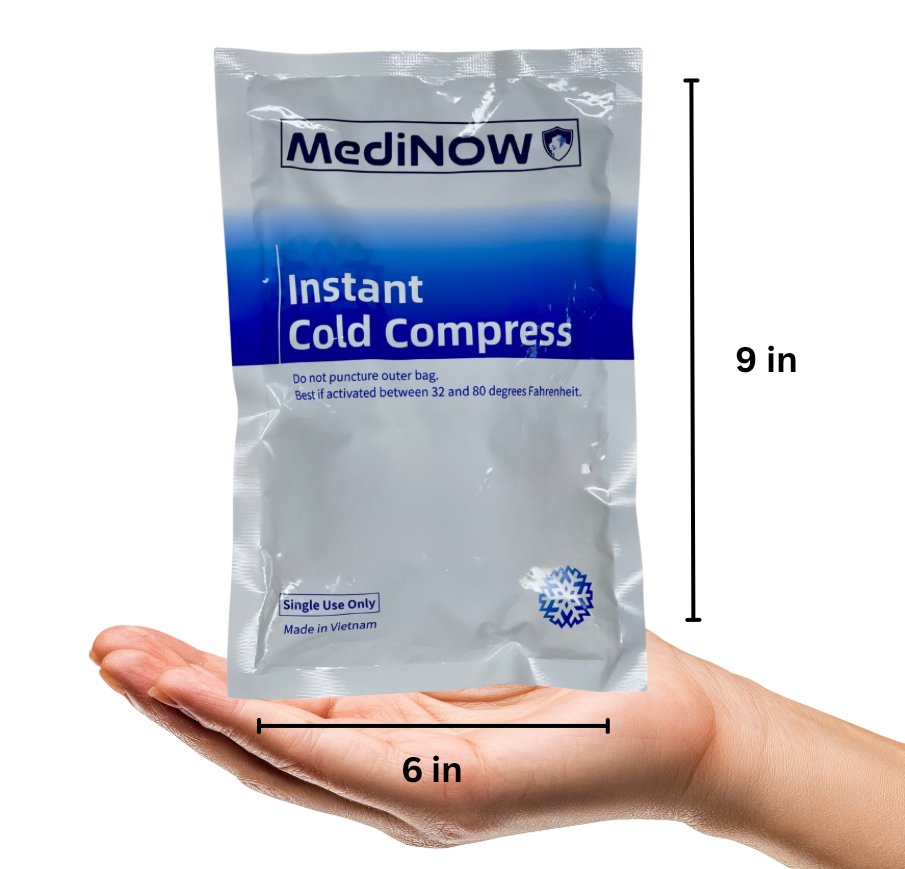 MediNOW Instant Cold Pack (6”x 9”) Disposable Cold Therapy Ice Packs for Pain Relief & Swelling, Inflammation (Case of 36)