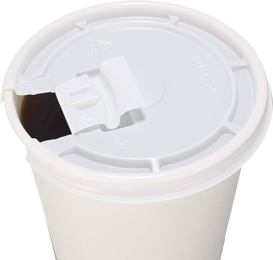 EatNOW White Lift & Lock Plastic Lid For 10-24 oz Squat Cups (1,000 pcs)