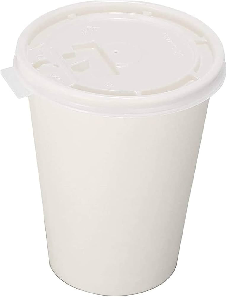EatNOW White Lift & Lock Plastic Lid For 10-24 oz Squat Cups (1,000 pcs)