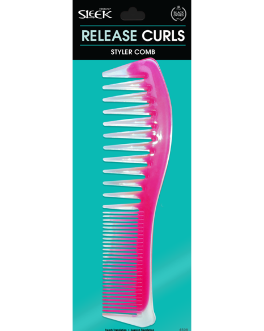Sleek Translucent Hair Styler Comb (case of 72)