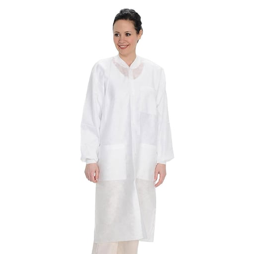 MedPride Disposable White Lab Coats (Case of 30)