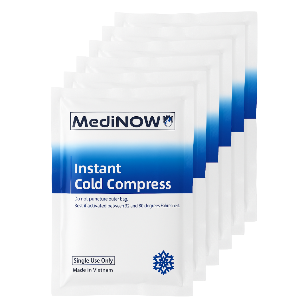 MediNOW Instant Cold Pack (5”x 6”) Disposable Cold Therapy Ice Packs for Pain Relief & Swelling, Inflammation