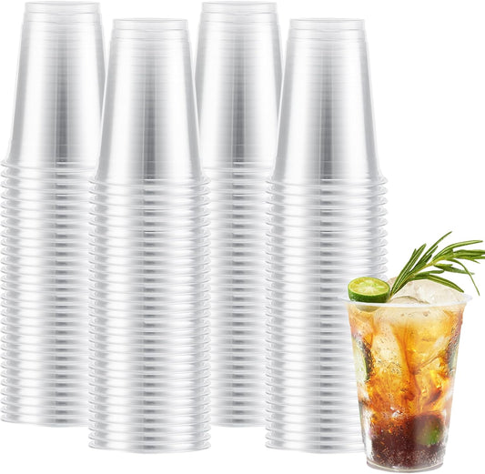 EatNOW 12 oz Clear PET Plastic Cups, 98mm (1000/Case)