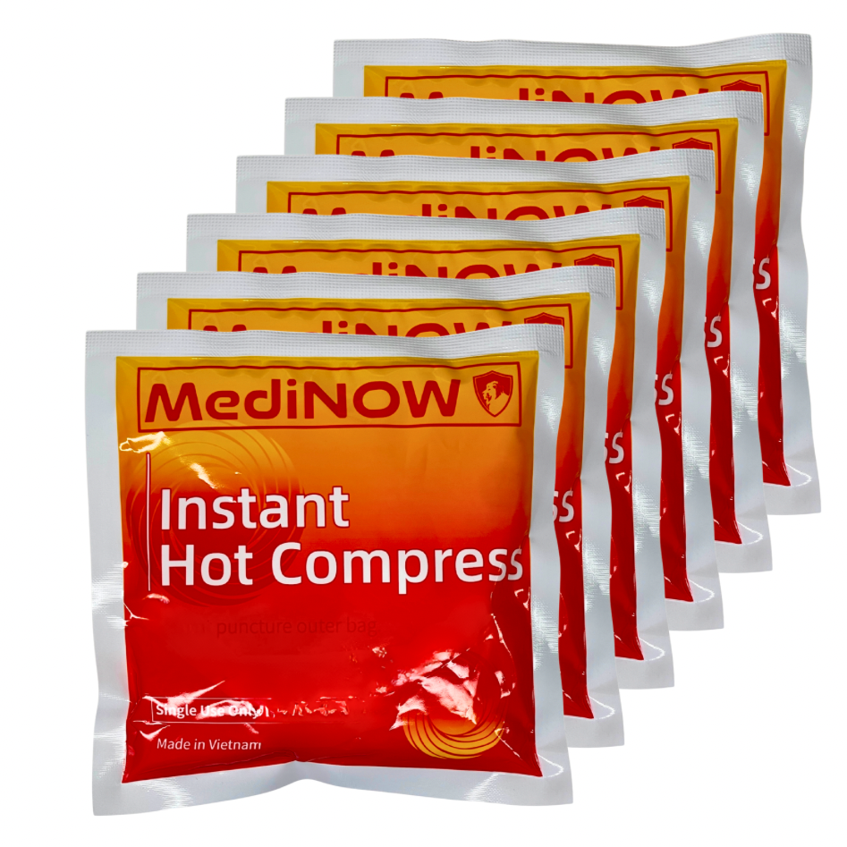MediNOW Instant Hot Pack (6" x 6”) Disposable, Instant Heating Bag for Sore Neck, Shoulder, Arm, Leg Muscles & Menstrual/Abdomen Discomfort (Case of 36)