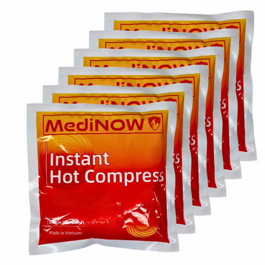 MediNOW Instant Hot Pack (”6x 6”) Disposable, Instant Heating Bag for Sore Neck, Shoulder, Arm, Leg Muscles & Menstrual/Abdomen Discomfort (Case of 36)