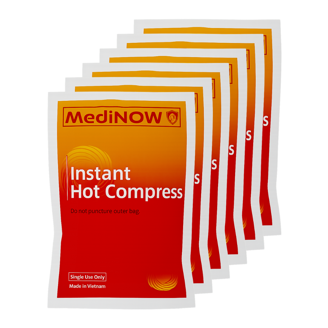 MediNOW Instant Hot Pack (6” x 9”) Disposable, Instant Heating Bag for Sore Neck, Shoulder, Arm, Leg Muscles & Menstrual/Abdomen Discomfort