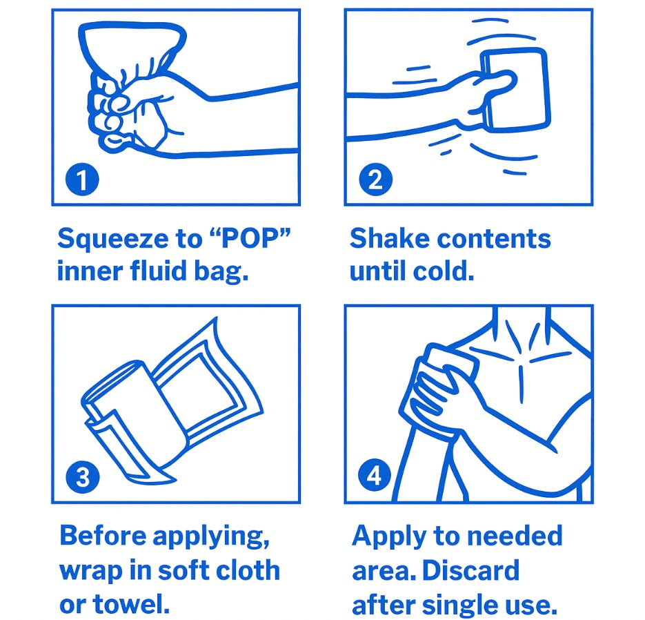 MediNOW Instant Cold Pack (6”x 9”) Disposable Cold Therapy Ice Packs for Pain Relief & Swelling, Inflammation (Case of 36)