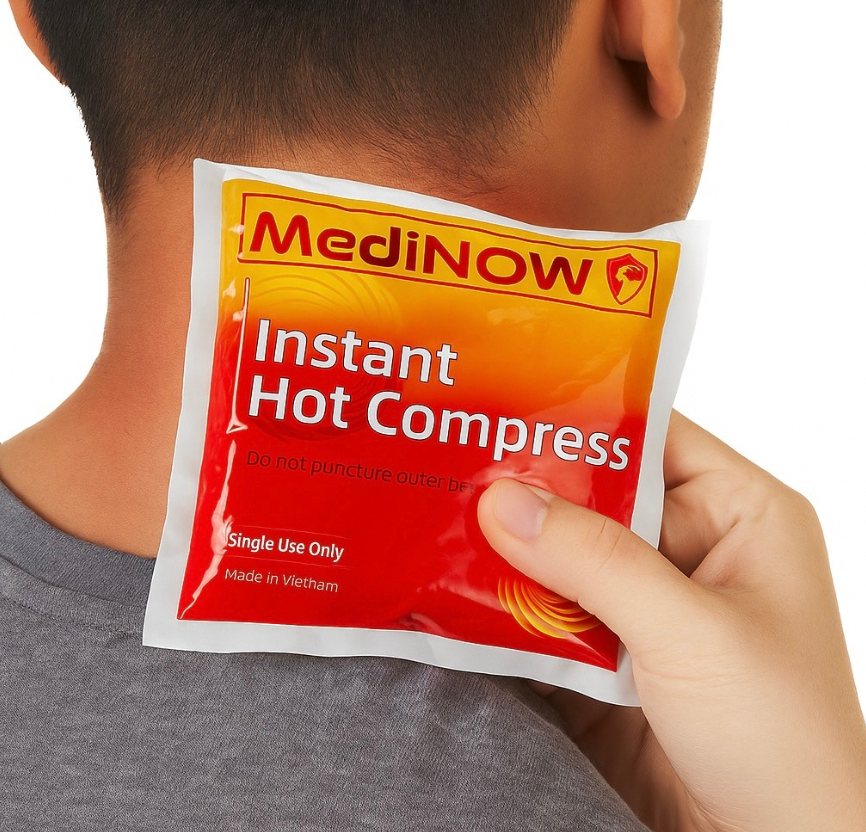 MediNOW Instant Hot Pack (6" x 6”) Disposable, Instant Heating Bag for Sore Neck, Shoulder, Arm, Leg Muscles & Menstrual/Abdomen Discomfort (Case of 36)