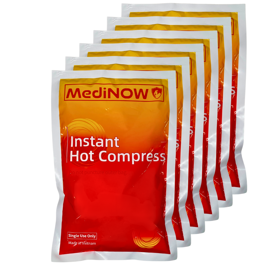 MediNOW Instant Hot Pack (6” x 9”) Disposable, Instant Heating Bag for Sore Neck, Shoulder, Arm, Leg Muscles & Menstrual/Abdomen Discomfort (Case of 36)