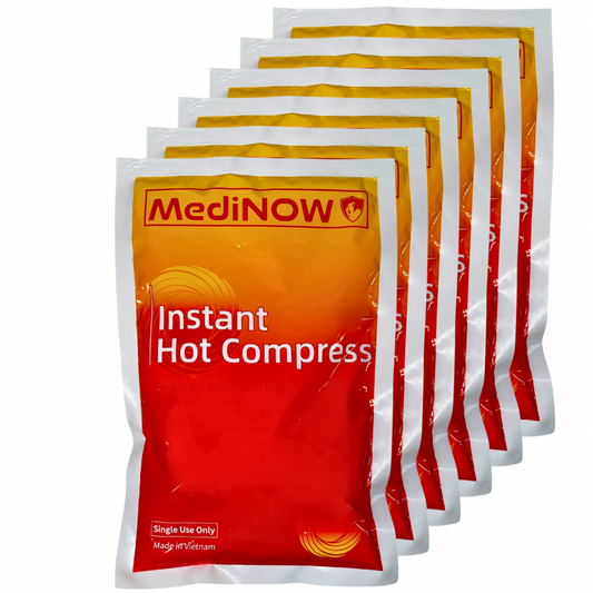 MediNOW Instant Hot Pack (6”x 9”) Disposable, Instant Heating Bag for Sore Neck, Shoulder, Arm, Leg Muscles & Menstrual/Abdomen Discomfort (Case of 36)