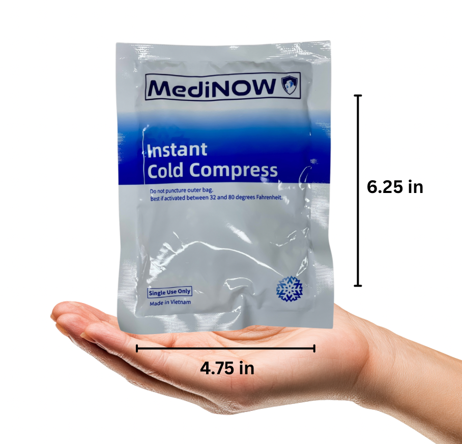 MediNOW Instant Cold Pack (5”x 6”) Disposable Cold Therapy Ice Packs for Pain Relief & Swelling, Inflammation (Case of 72)