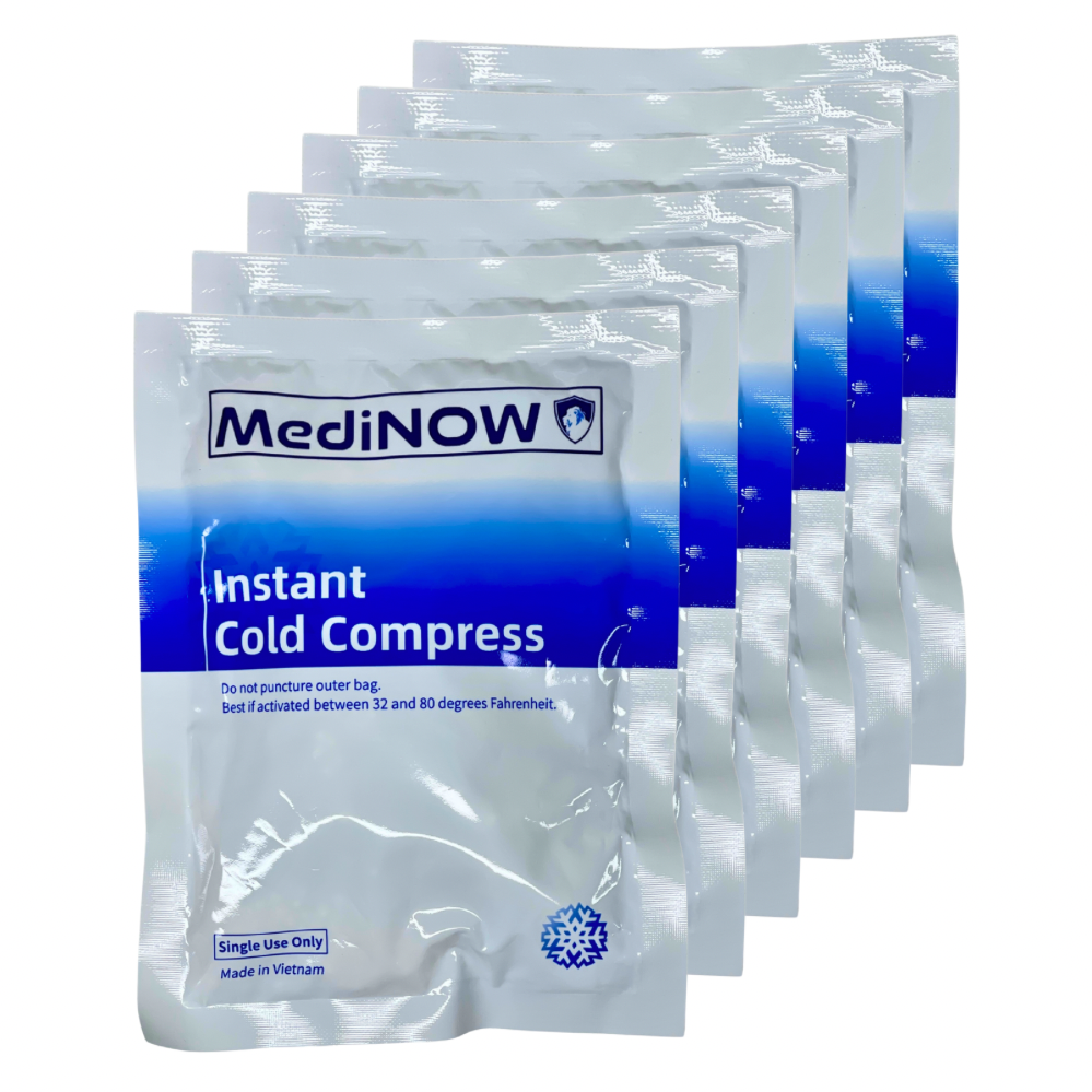 MediNOW Instant Cold Pack (5”x 6”) Disposable Cold Therapy Ice Packs for Pain Relief & Swelling, Inflammation (Case of 72)