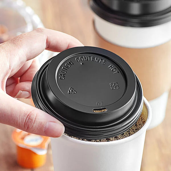 EatNOW Black Dome Plastic Lid For 10-24 oz Squat Cups (1,000 pcs)