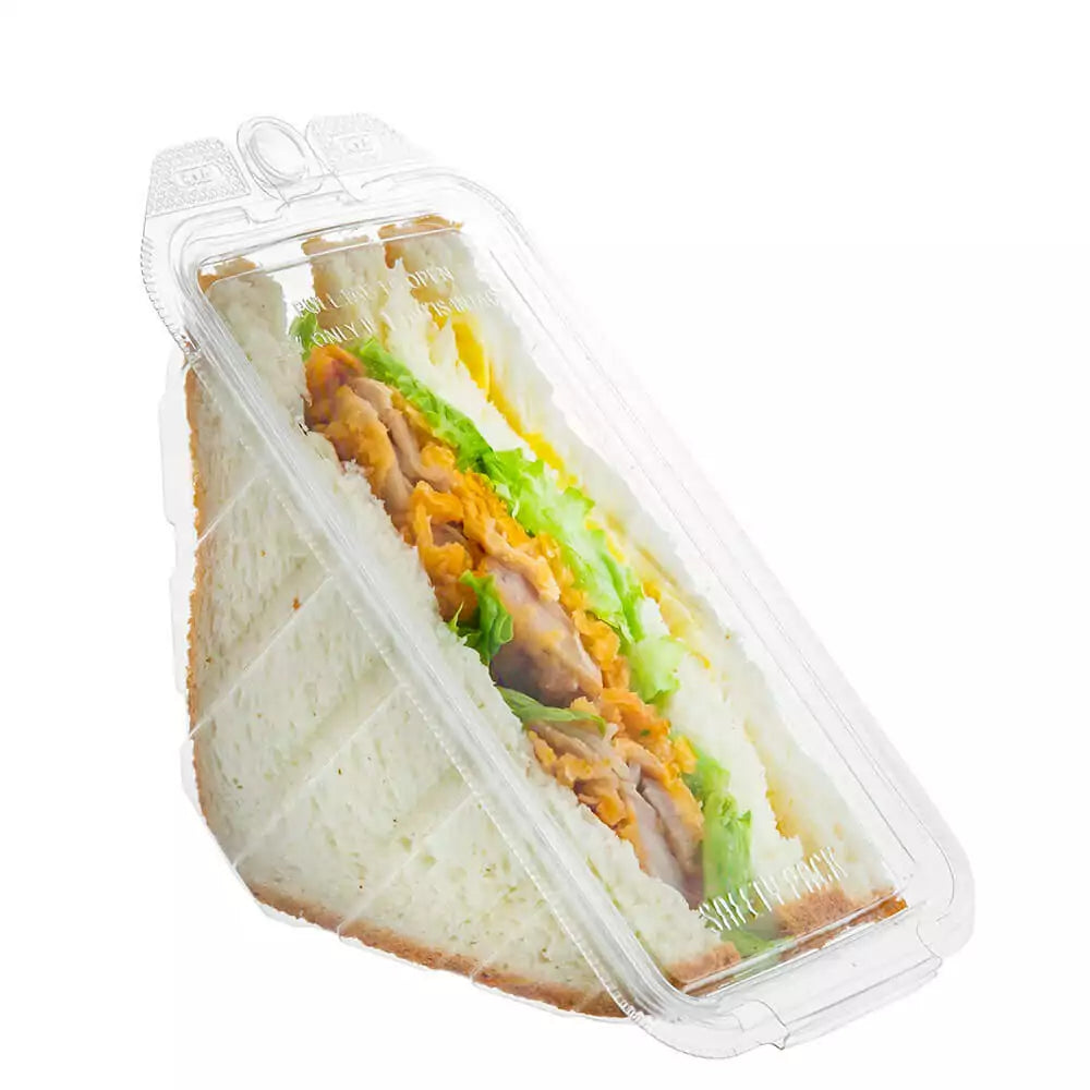 EatNOW Sandwich Wedge PET Container Tamper Resistant (200/case)