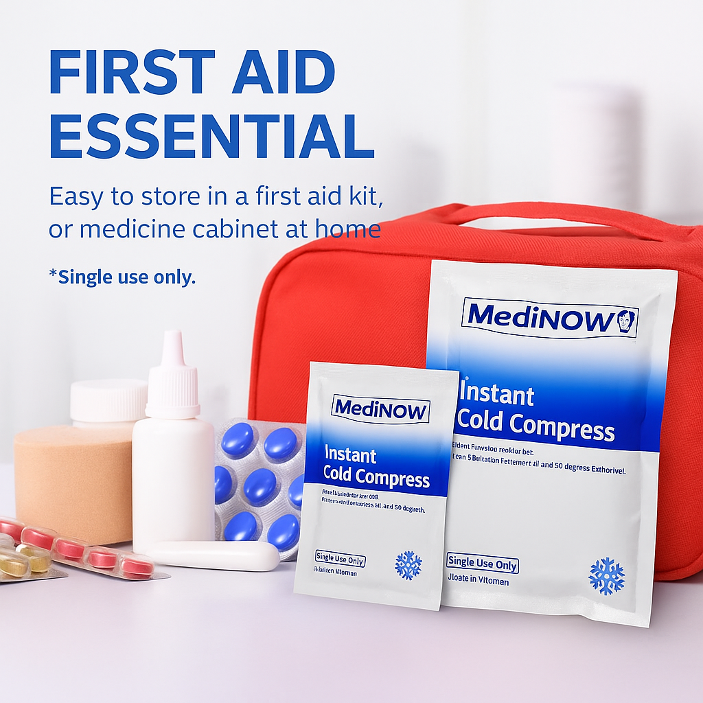 MediNOW Instant Cold Pack (6”x 9”) Disposable Cold Therapy Ice Packs for Pain Relief & Swelling, Inflammation (Case of 36)