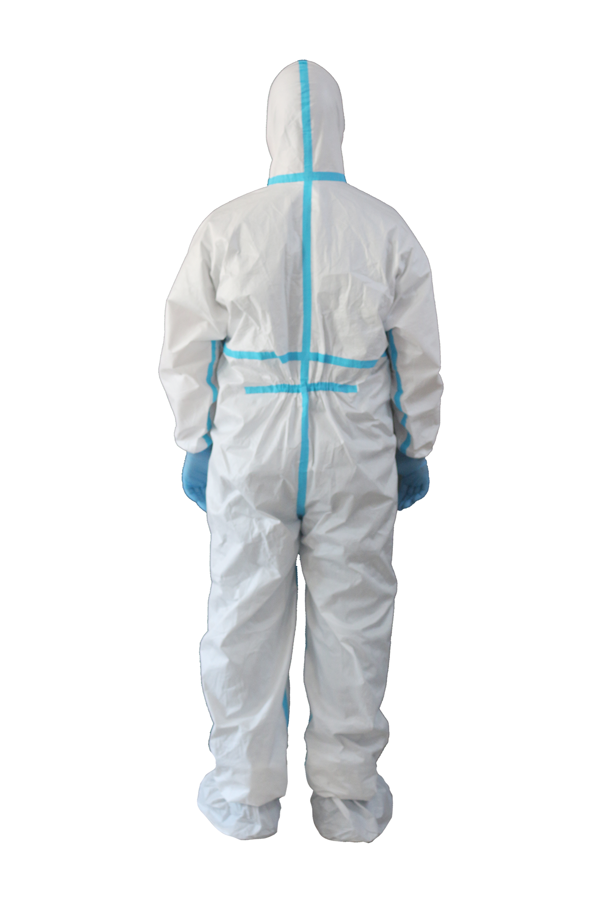 NOW INTERACTIVES Disposable Protective Coverall Blue Seal, Heavy Duty Coveralls Type 4/5/6 Coveralls (YLD 800)