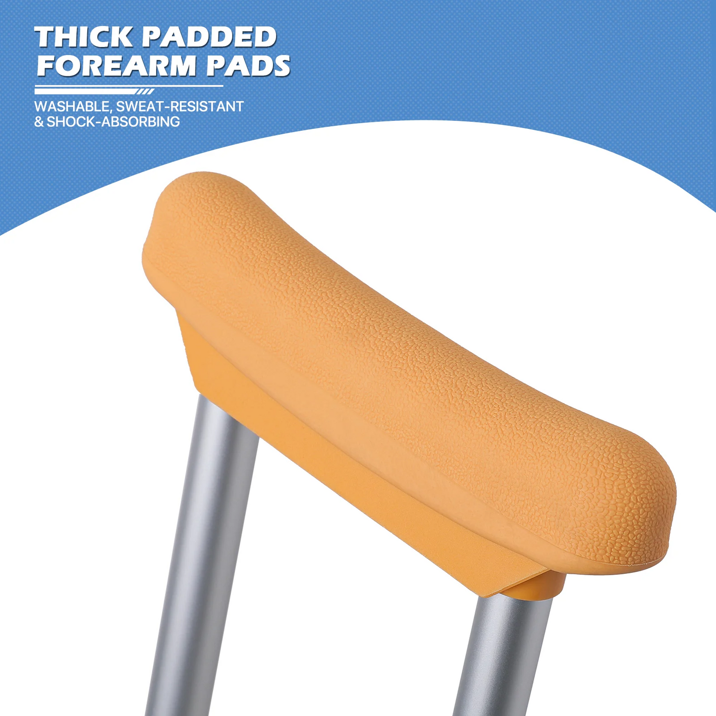 MediNOW Universal Underarm Crutches Walking Crutch (Adult, XL Adult) Adjustable Crutch, Axillary Crutches