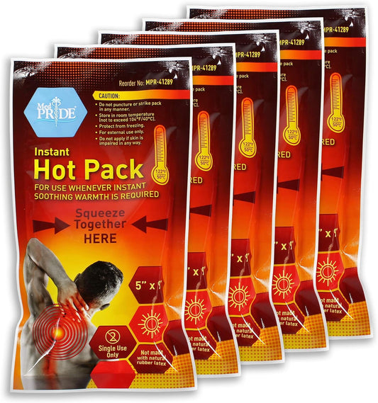 MedPride Instant Hot Packs 5” x 9” Disposable, Instant Heating Bag