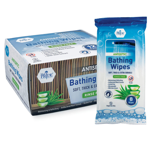 MedPride Rinse Free Bathing Wipes Microwavable Waterless Wash Wipes