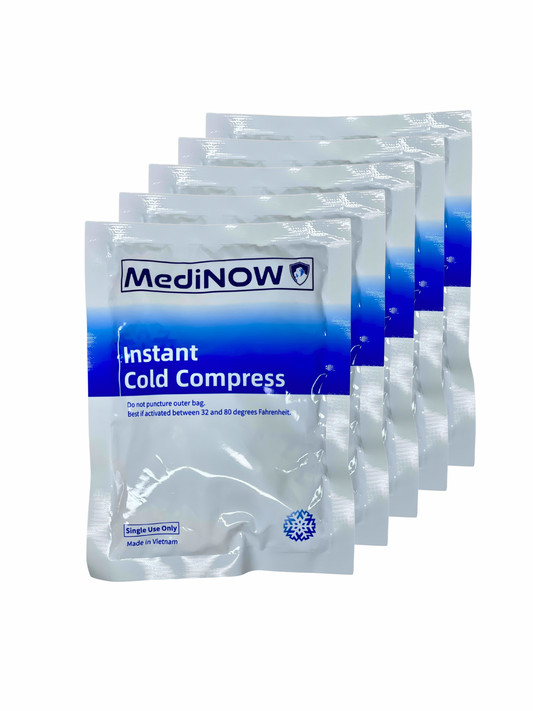 MediNOW instant cold compress packaging on a white background