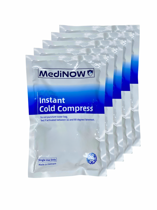 MediNOW Instant Cold Compress with blue and red label.