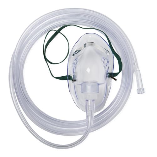 MediNOW Oxygen Mask with Tube & Adjustable Elastic Strap for Pediatric & Adults