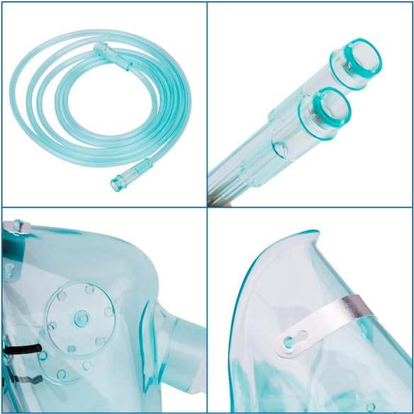 MediNOW Oxygen Mask with Tube & Adjustable Elastic Strap for Pediatric & Adults